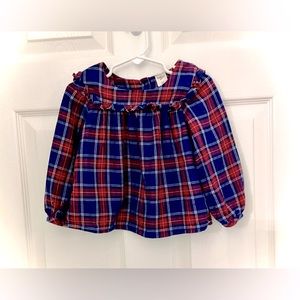 Plaidd Shirt With Puffy Sleeves